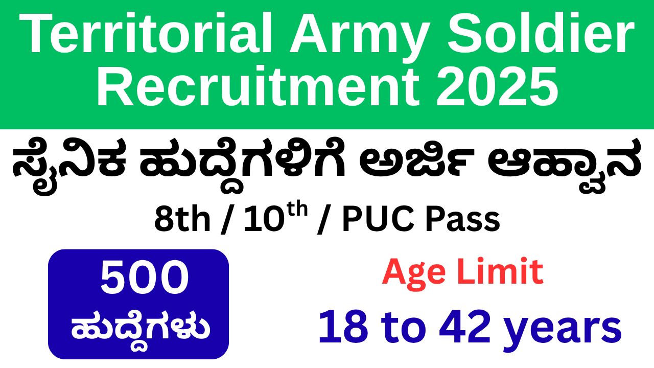 Territorial Army Soldier Recruitment 2025