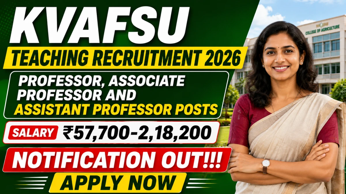 KVAFSU Teaching Recruitment 2026